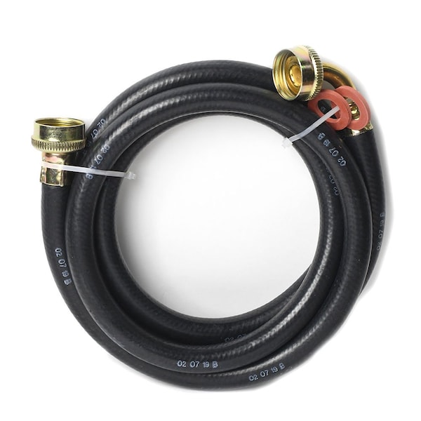 Thrifco Plumbing 6 Feet Long Washing Machine Hose with 3/4 Inch GHT x 3/4 Inch GHT 90 Elbow Connector 4400746 - main